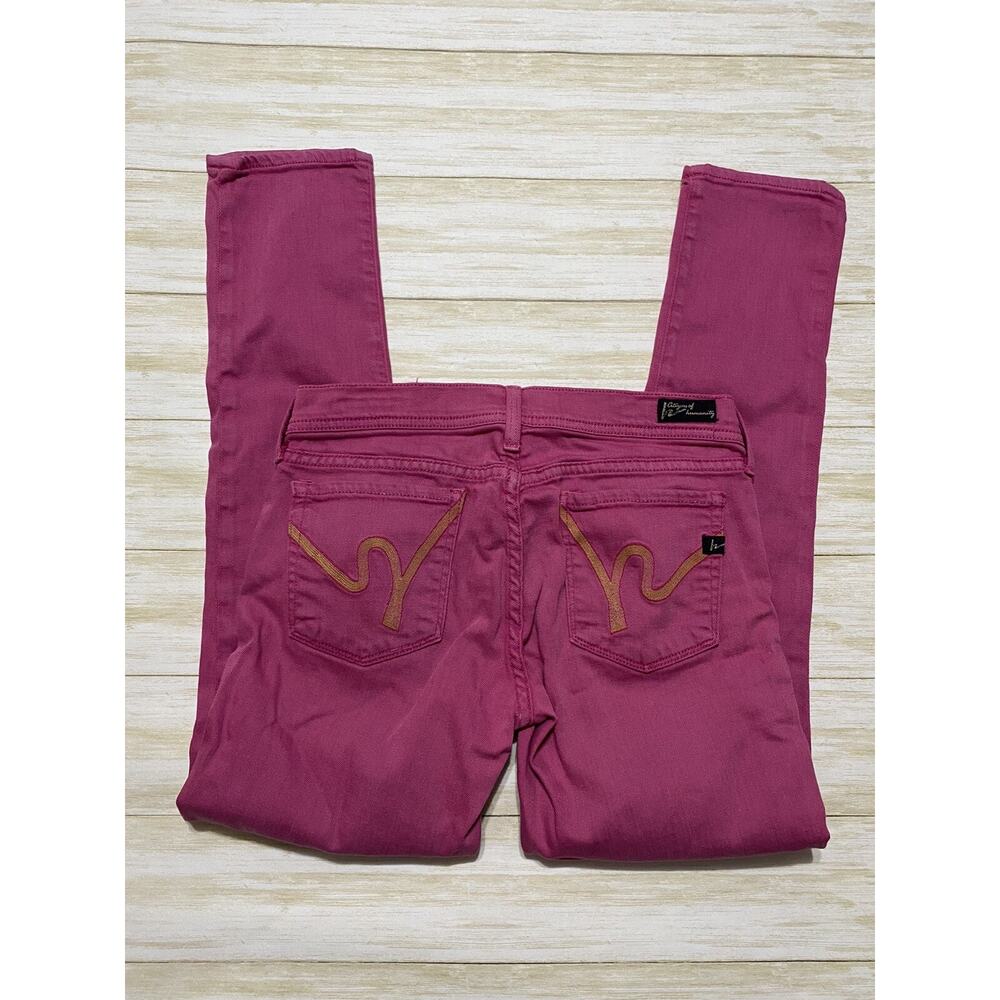 CITIZENS OF HUMANITY Womens Size 27 Pink Stretch Ankle Lenth Skinny Leg Pannts - Picture 2 of 9